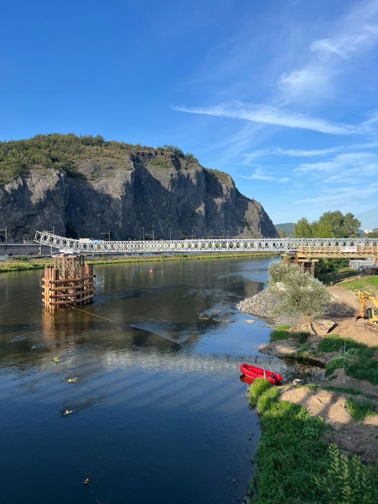 Dokončení lávky pro pěší přes řeku Labe v Ústí nad Labem