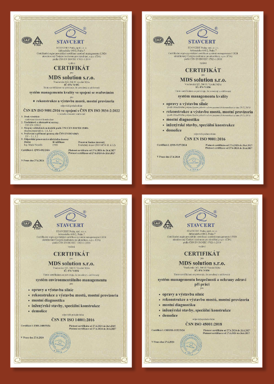 Získali jsme ISO certifikáty 